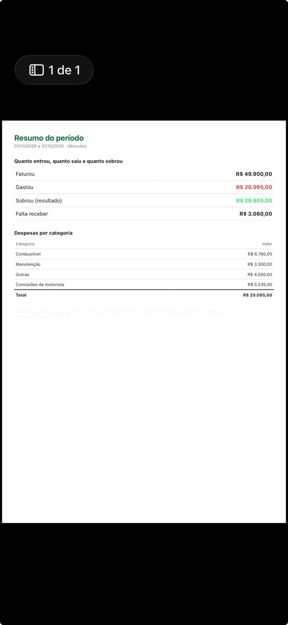 Resumo do período em PDF
